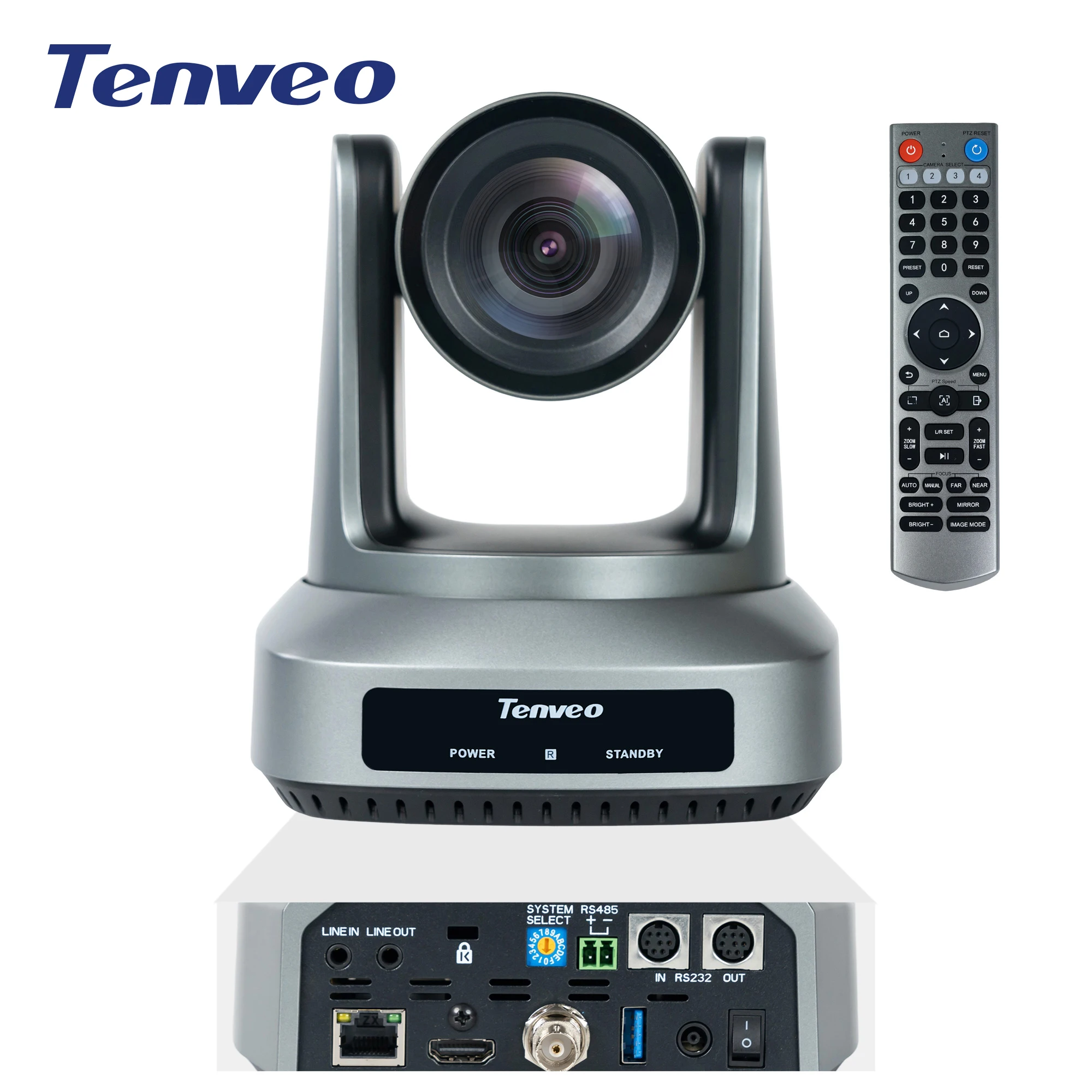 Tenveo UVMAX-630A Conference Video Camera 1080P NDI AI Tracking 30X Optical USB3.0/HDMI/PoE/SDI Video Camera for Live Streaming