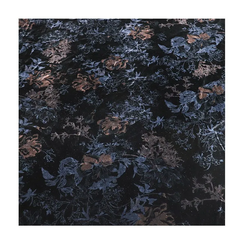 Woven embroidered velvet brocade viscose printed and embossed fabric nightgown dress cheongsam