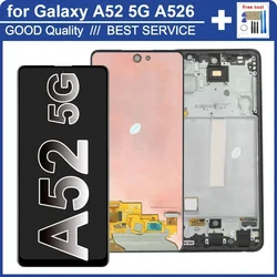 AMOLED for Samsung Galaxy A52 5G LCD Display Touch Screen Digiziter Assembly Replace for Samsung Galaxy A526W A526B A526U LCD