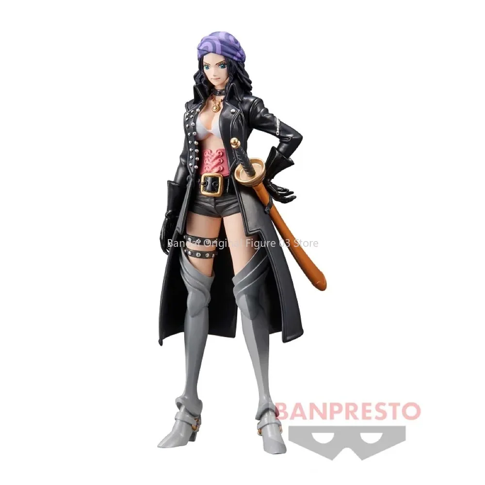 Bandai Original Banpresto อะนิเมะ One Piece ฟิล์มสีแดง DXF Nico Robin PVC Action Figure Collection ของเล่นวันเกิดคริสต์มาสของขวัญ