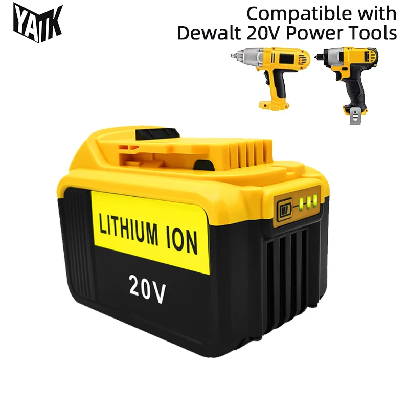 

9000mAh Rechargeable Li-ion Battery for DeWalt 20V Power Tool Screwdriver Replacement of DCB200 DCB181 DCB183 DCB184 DCB185