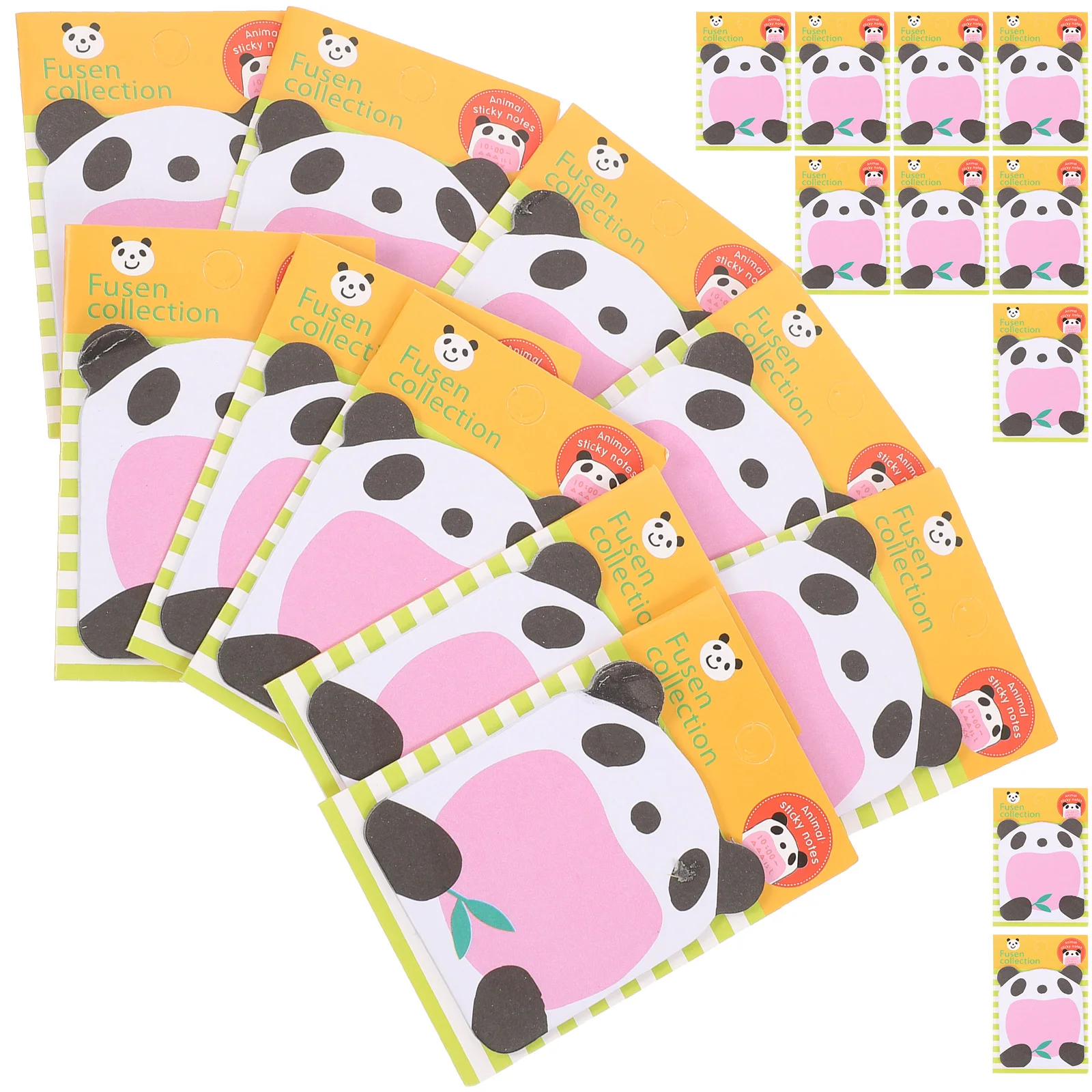 

20 Pcs Panda Adorable Memo Pads High Class Paper Self Adhesive No Residue Tear Files Office