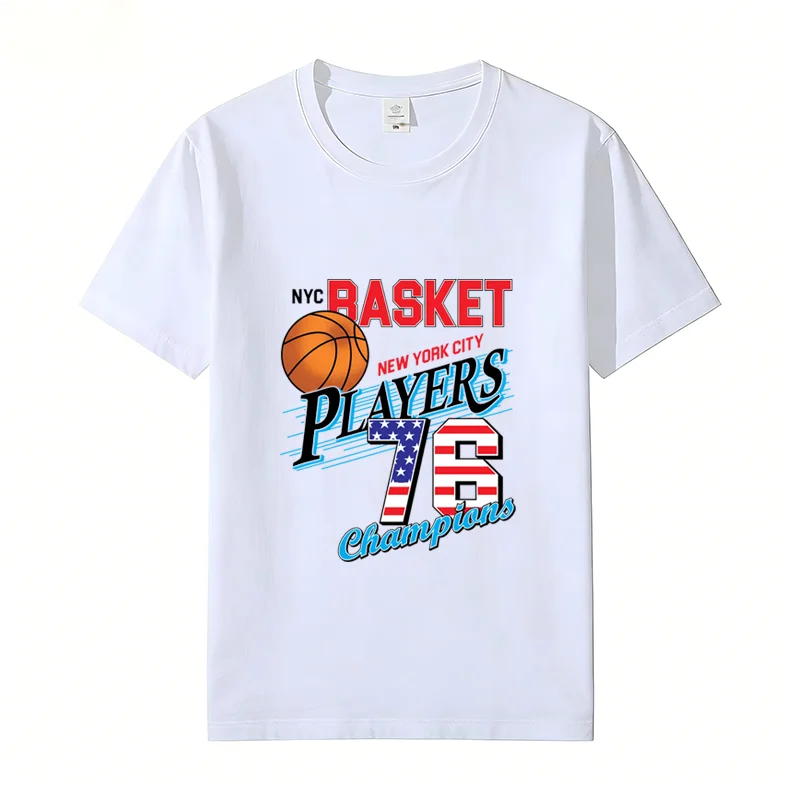 Vintage Fashion Nyc - Men's NYC Basketball 76 Champions T-shirt,