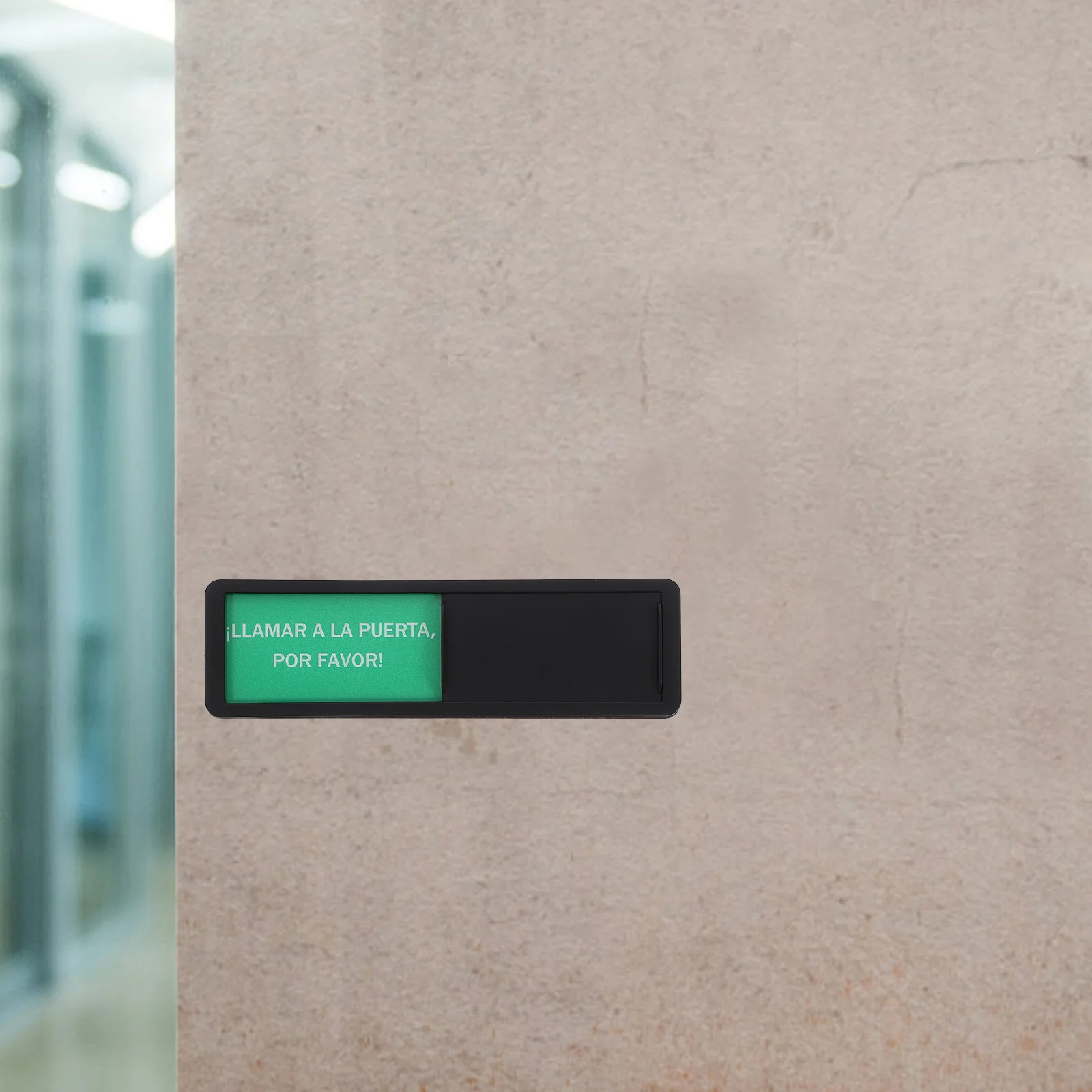 

Multi-Functional Sliding Door Sign Status Switch Indicator Black Red for Conference Room Office Hotel Meeting in Progress Door