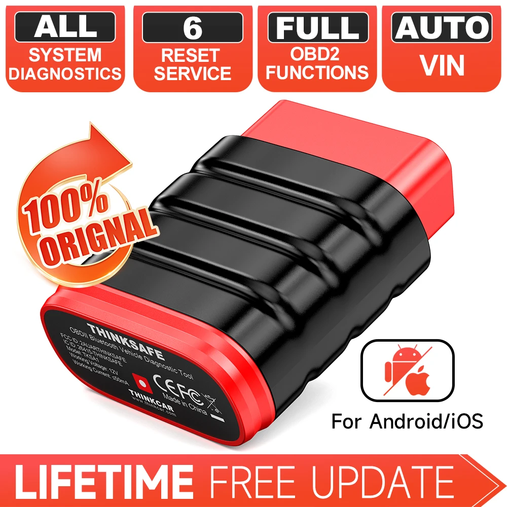 

THINKCAR ThinkSafe OBD2 сканер профессиональная автомобильная полная система 5 сброс OBD 2-кодовый считыватель диагностических инструментов pk Thinkdiag mini