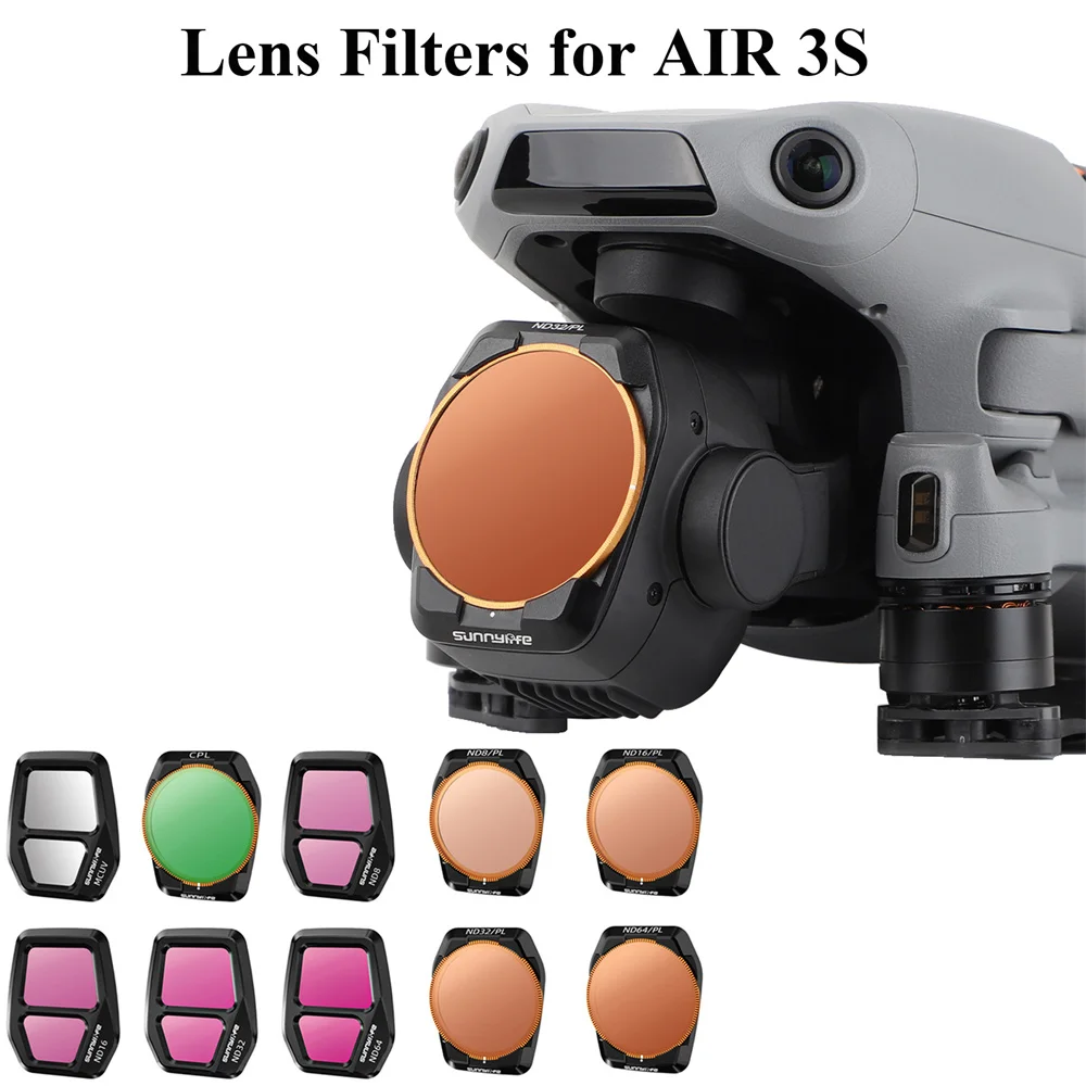 Filtres d'objectif de caméra de Drone filtro MCUV CPL ND8/16/32/64 NDPL, Kit d'accessoires de filtre d'objectif pour Air 3S