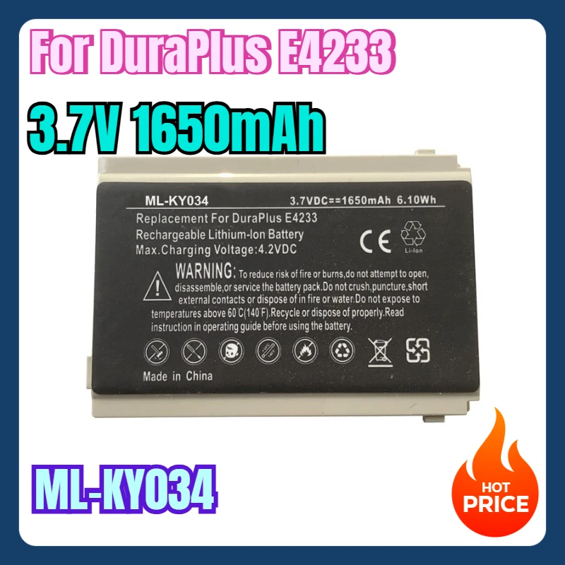 

3.7V 1650mAh Mobile Phone Battery SCP-48LBPS for DuraPlus E4233
