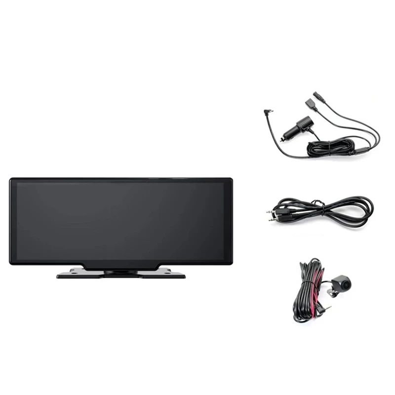 

Portable Wireless Carplay & Android Auto Black ABS Car Radio Car Stereo Dash Cam Backup Camera Bluetooth