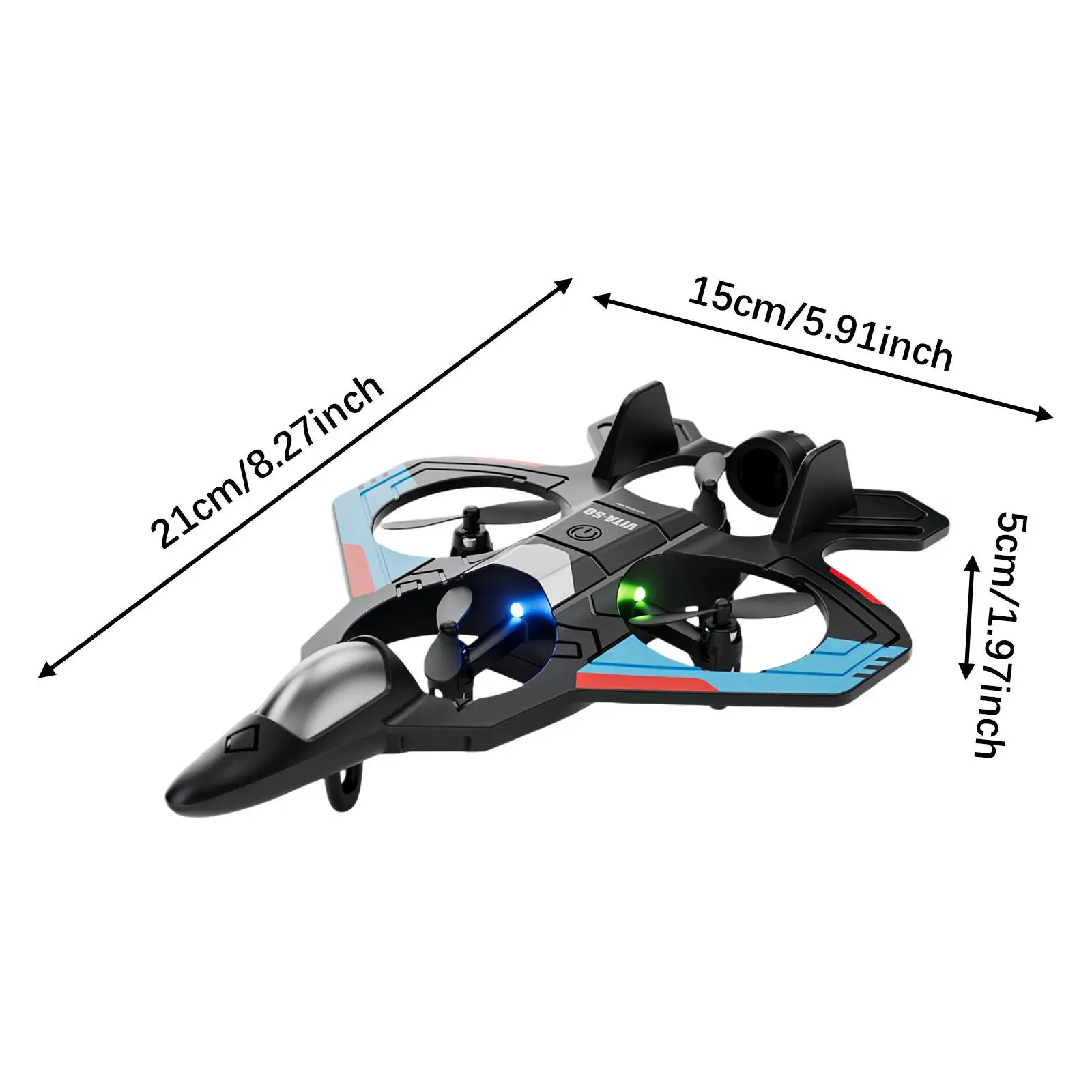 Remote Control Airplane Toy Stunt Roll with Light 6CH 360 Flip and Rotation Mode Adults Easy to Control Ages 8-16 Beginners