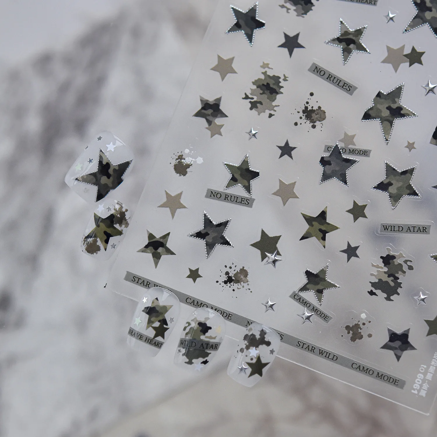 Nail Foil Transfer - Autocollants pour ongles Cool Punk 5D,