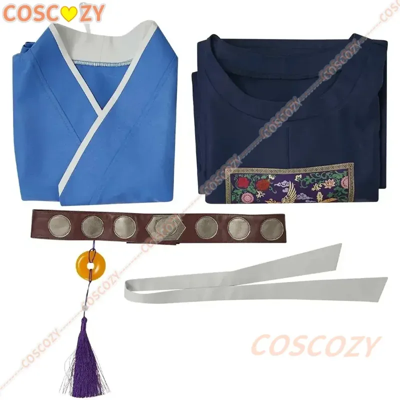 Anime The Apothecary Diaries Jinshi Cosplay disfraz peluca bata azul oficiales uniforme sombreros pelo Kusuriya No Hitorigoto niño hombres