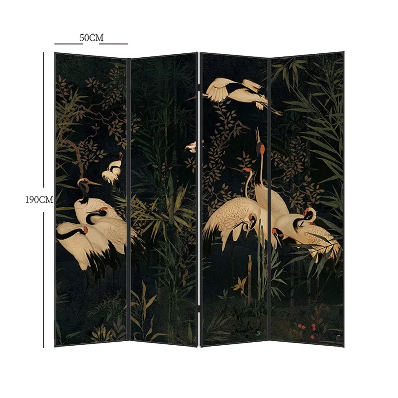 

Screen folding mobile room partition baffle new Chinese home living room