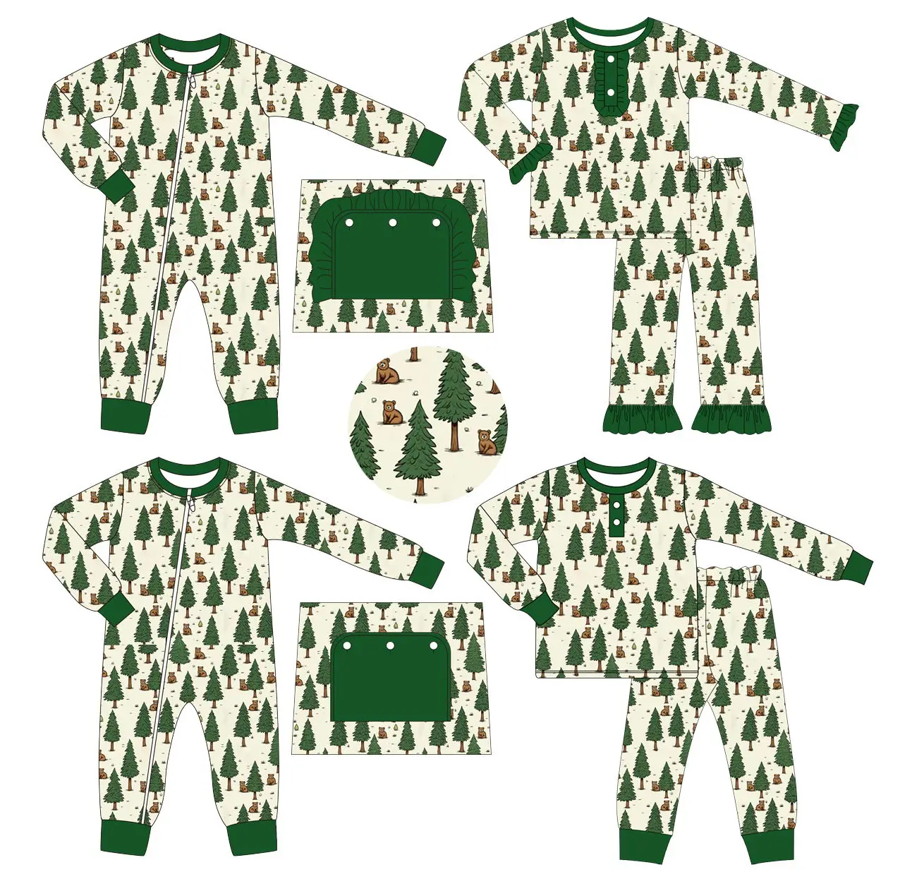 

Toddler Baby Clothes Children's Clothing Tree Pattern Long Sleeve Long Pants Pajama Set Romper Baby Boy Clothes Girl Outfits Set