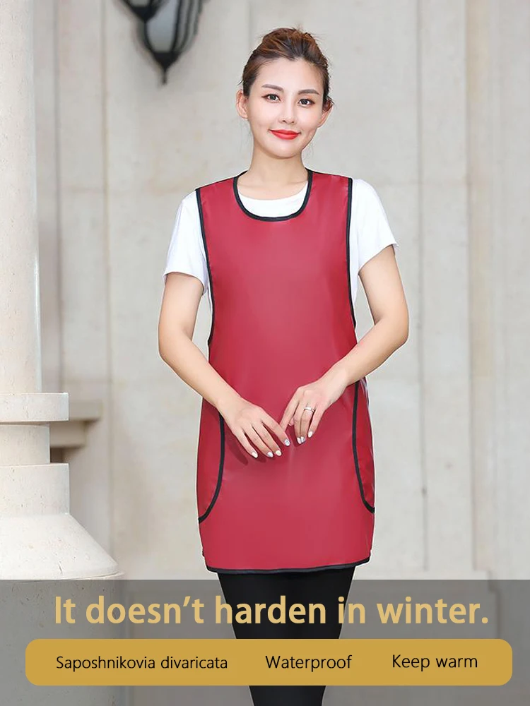 

Professional Water & Oil Resistant Long Apron - Neck to Knee Protection Perfect for Kitchen Staff Seafood Handlers Dishwashers