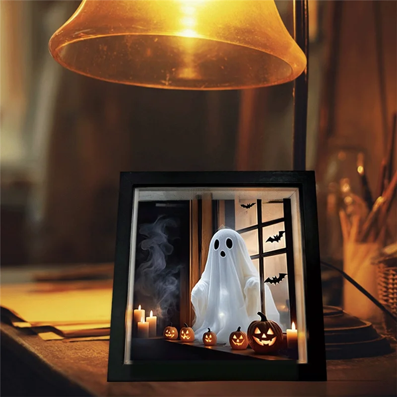 

【Flash Deal】Painting Night Light Ghost Emerging From Window Night Lamp For Halloween Home Decor Adding A Soft And Eerie Glow