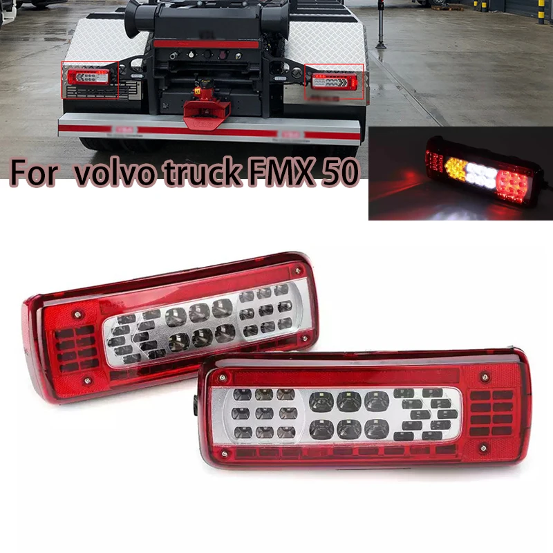 

Left Right 24V LED Truck tail lamp brake light For volvo truck FMX 500 Led Car tail lamp E APPROVE 82483074 21735299 82483073