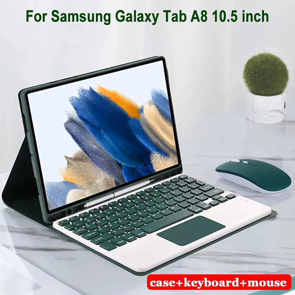 

Чехол для Samsung Galaxy Tab A8 10,5 дюйма, чехол с Bluetooth клавиатурой для Samsung Tab 55/X205N