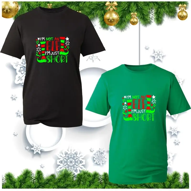 

I'M Not An Elf Just Short T Shirt Christmas Funny Xmas Joke Top