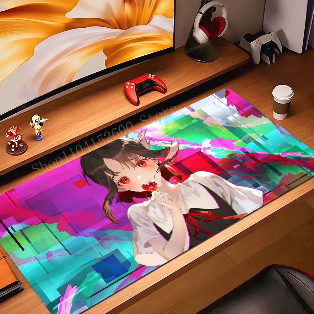 Anime Girl School Cute Mousepad Mouse Mat Desk Mat With Pad Gaming Accessories Prime Gaming XXL Keyboard Pad