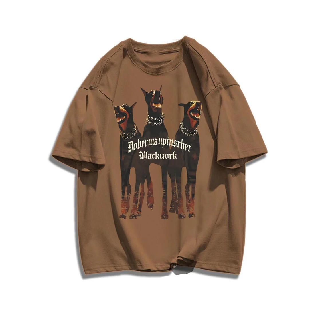 Футболка мужская оверсайз с принтом, уличная одежда в стиле хип-хоп, Ротвейлер, добермен, повседневная хлопковая рубашка в стиле Харадзюку, с коротким рукавом, лето 2023