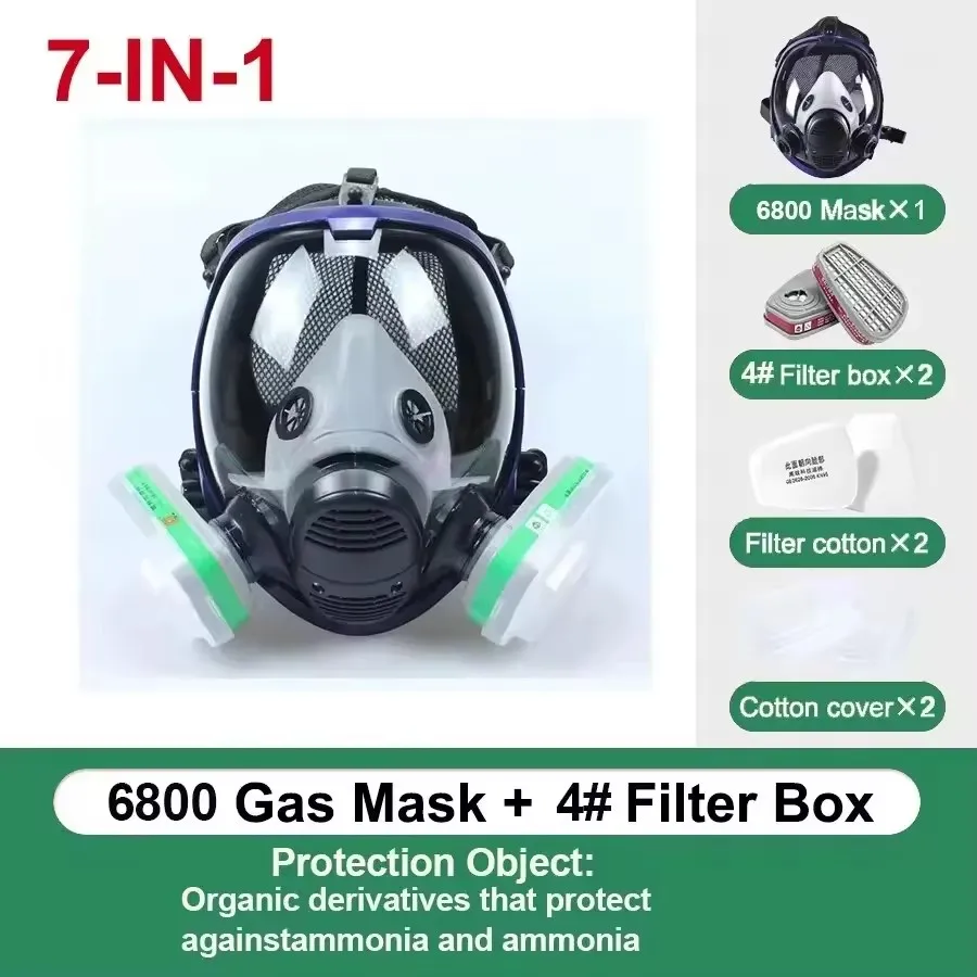 

6800 Anti-fog Anti-toxic Mask - Safety Work Filter - Full-face Dust Protection Device