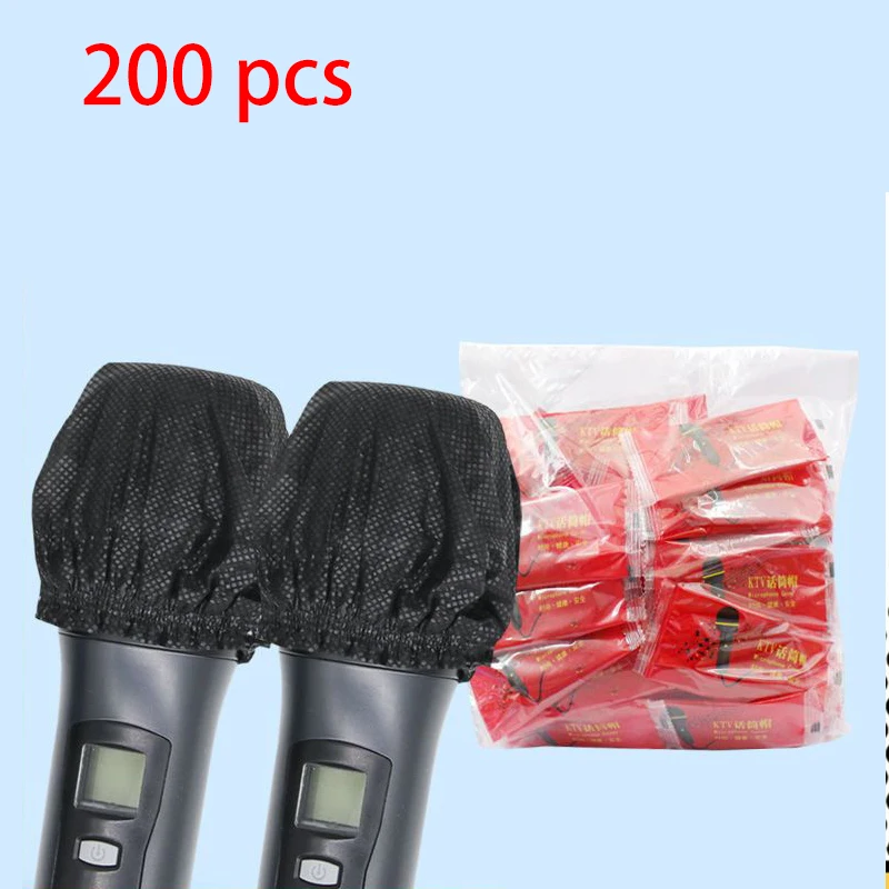 200Pcs Wegwerp Microfoon Cover Universele Draadloze Microfoon Mic Cover Non-woven Mic Cover Blowout Bescherming Cover