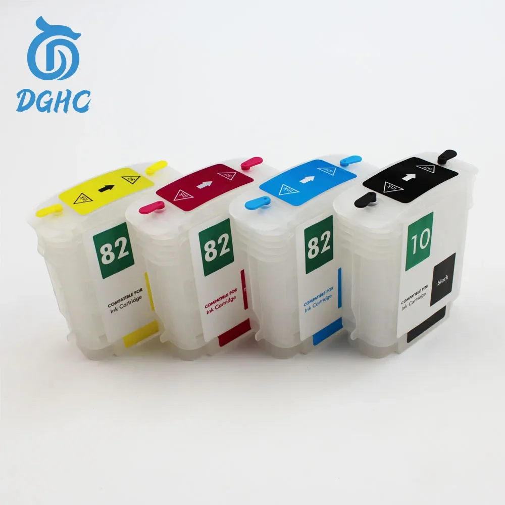 4*69ml/pc Refillable Ink Cartridge With ARC Chip for HP10 82 Designjet 500 500ps 800 800ps 820mfp 815mfp printer For HP 10 82