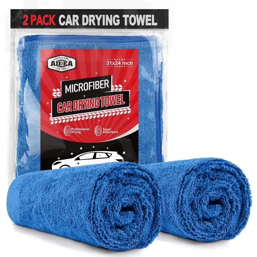 

Автомобильные сухие полотенца, 2 шт., большие микрофибры 24x31 дюймов для автодетейлизации, без царапин, супервпитывающие для автомобиля, грузовика, лодки, мойки