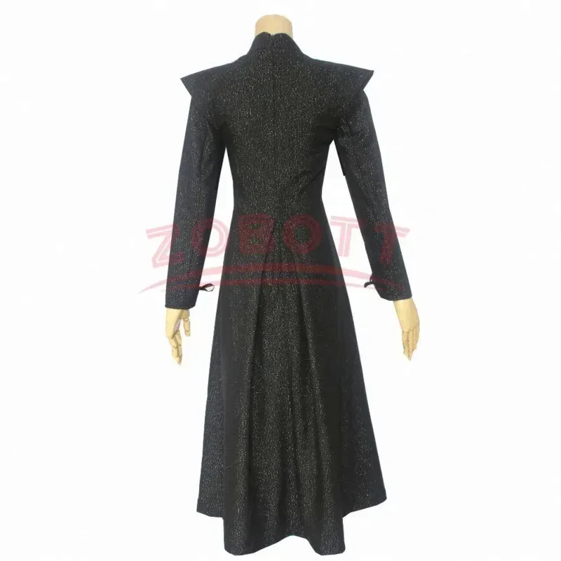 2025 New Daenerys Targaryen cosplay Halloween queen costume with Cape long white vintage gothic princess dress AA