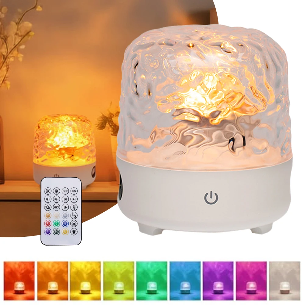 Ocean Wave Projector Light Remote & Touch Control Dome Shaped 3D Aurora Light 2 In 1 Projection Atmosphere Lamp for Home Decor