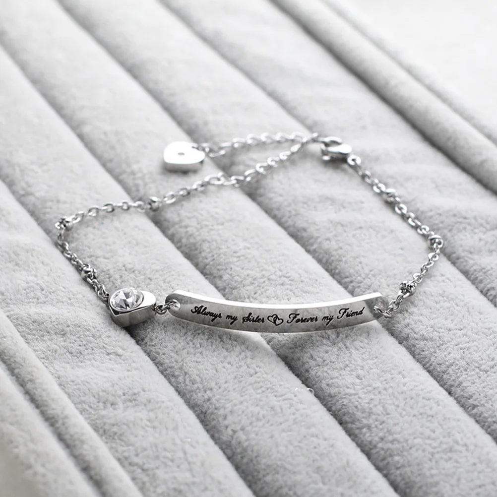 

1Pcs Unique Lettering Chain Bracelet Elegant Romantic Jewelry Gift for Women Wrist Decoration Bracelet Lettering Necklace