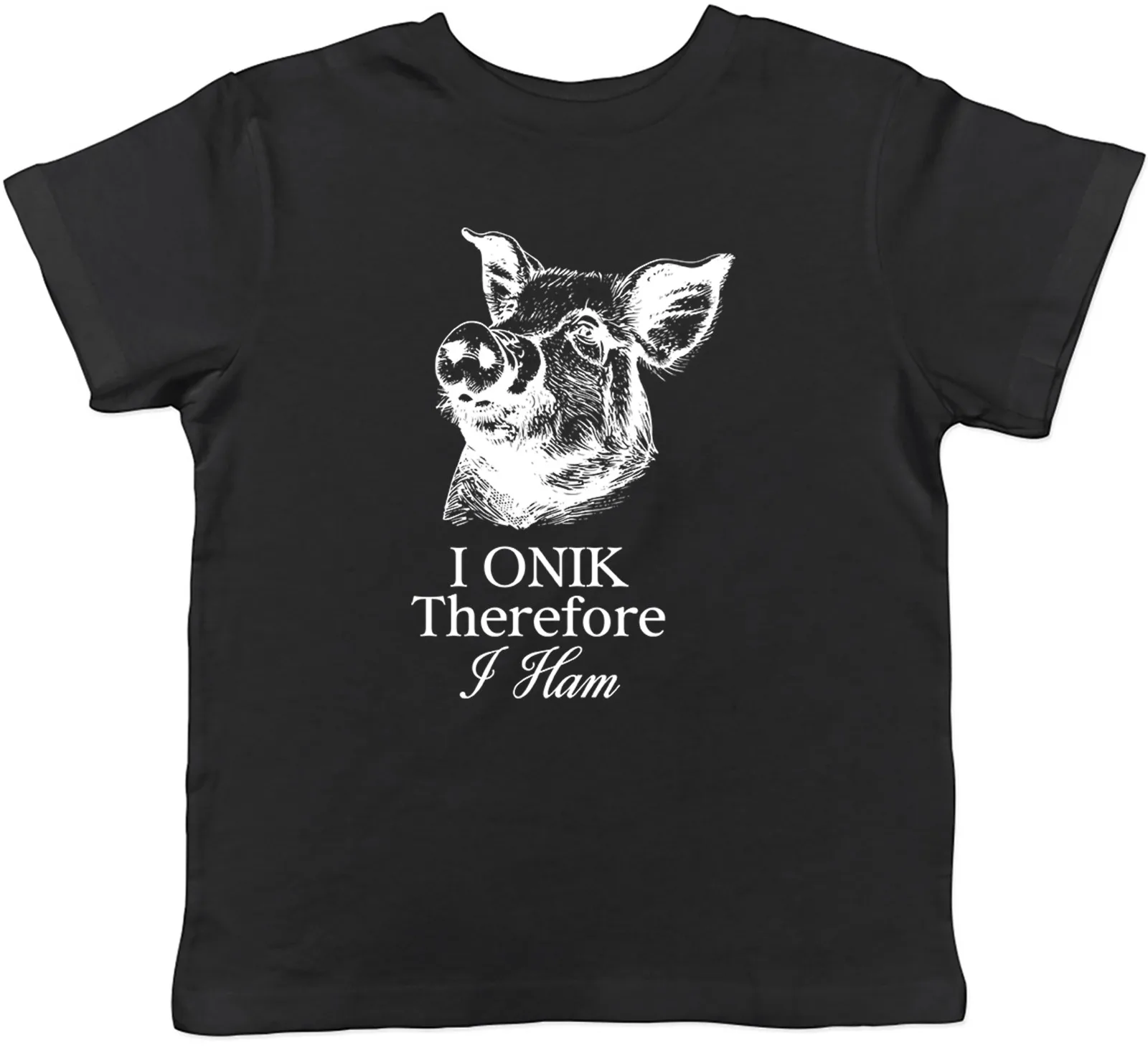 Funny Pig I Oink Before I Ham Kids T-Shirt Boys Girls Gift