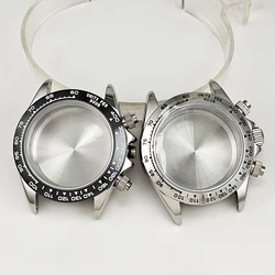 40mm Men's watches metal case FIT VK63 movement case watch accessories watch parts Fits 20mm strap Watch Box