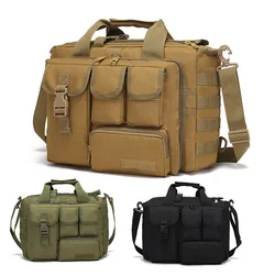 Men's Tactical Hunting Briefcase 14.1-15.6 Inch Laptop Messenger Multifunctional Computer Bag with Padded Compartment