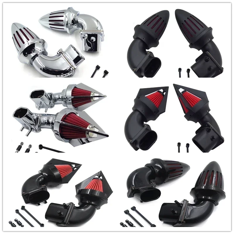 

Dual Spike Air Cleaner Red Filter Kit Intake For Suzuki Boulevard M109R Aftermarket Motorcycle Parts Billet Aluminum