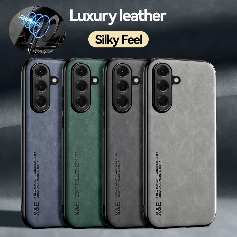 For Samsung Galaxy A55 A54 A53 A52 A35 A34 A33 A25 A24 A23 A15 A14 A05 A05S Luxury Suede Leather Magnetic Phone Case