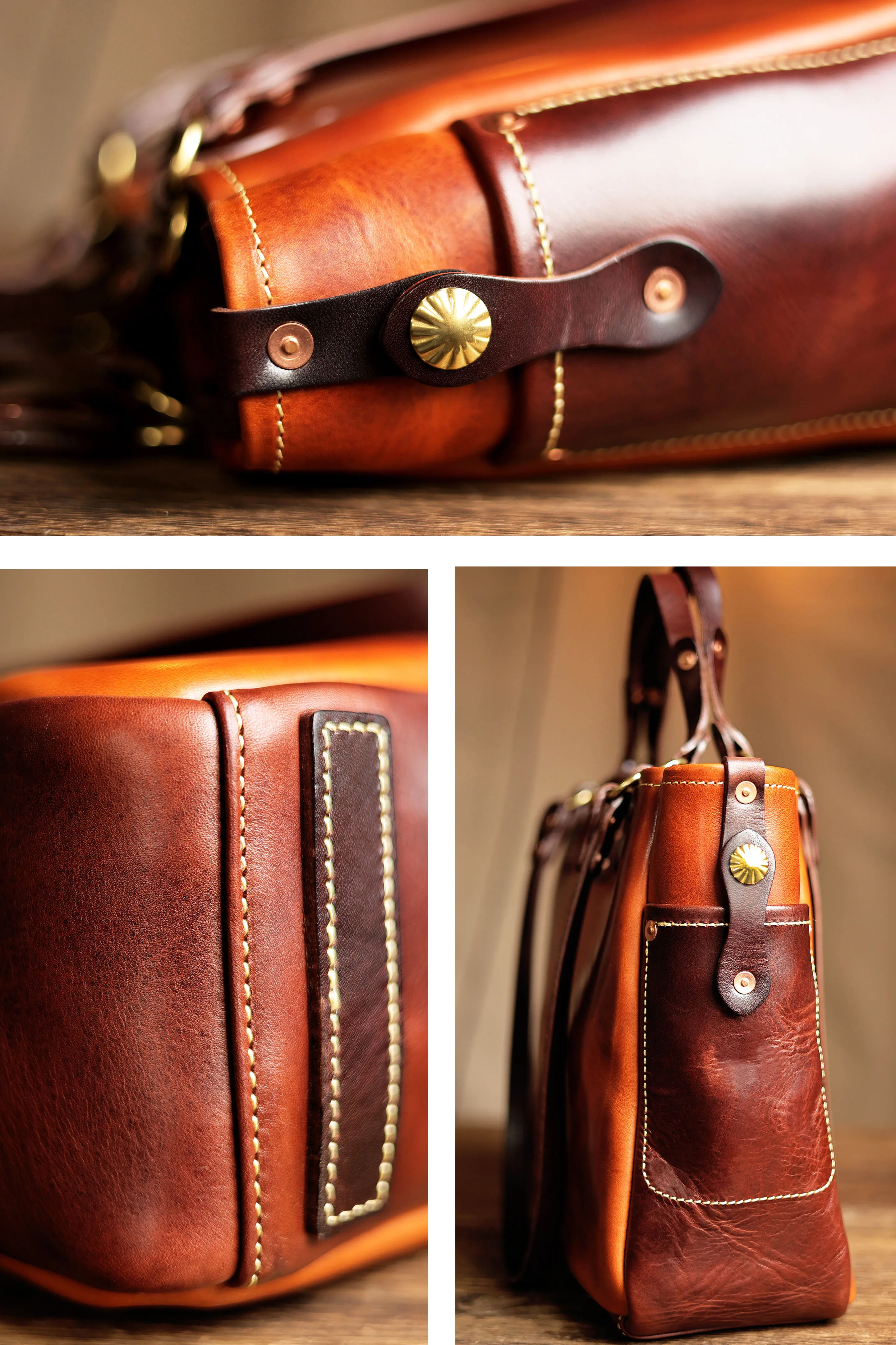 Business vintage casual high-quality first layer cowhide men's tote bag outdoor daily work travel genuine leather handbag
