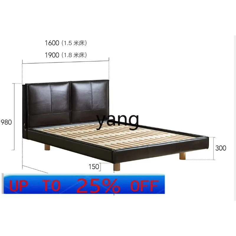 LMM solid wood row skeleton, light luxury suspension bed non-black retro French bed