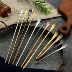 13/16cm Stainless Steel Coffee Stirring Spoon Honey Dessert Milk Ice Spoon Stirring Stick Bartending Stick Kitchen Bar Supplies