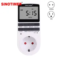 LCD Display Digital Weekly Programmable Electrical Wall Plug-in Power Socket Timer Switch Outlet Time Clock 220V 110V AC