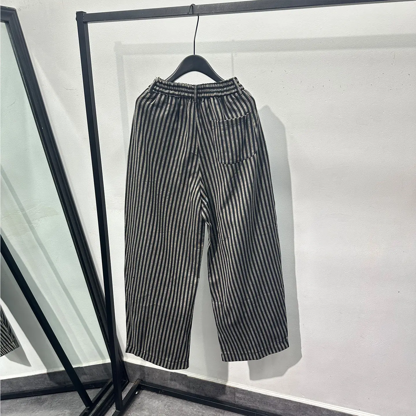 Avant-Garde Dark Design Vintage Striped Casual Pants Men's Autumn Loose Retro Idle Style All-Matching Straight Wide-Leg Pants