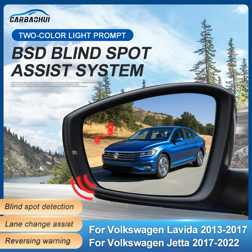 Auto BSD BSM BSA Sistema di rilevamento punto cieco Cambio corsia Assist Sensore di parcheggio per Volkswagen VW Lavida 2013-2017 Jetta 2017-2022