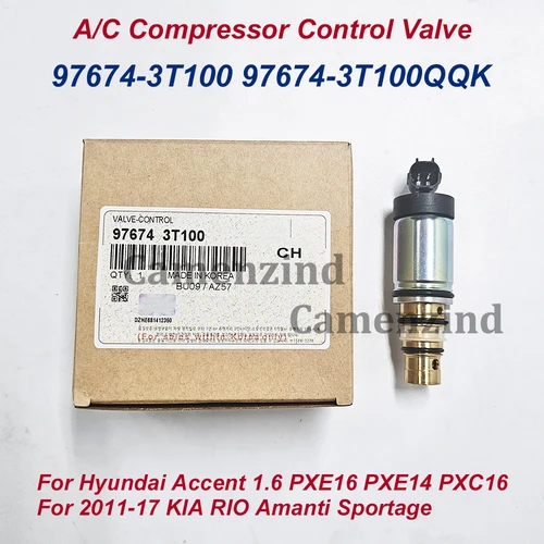 Válvula Solenoide de Control de compresor de CA para coche 97674-3T100 97674-3T100QQK 976743T100 para KIA RIO Hyundai Accent 1,6 PXE16 PXE14 PXC16