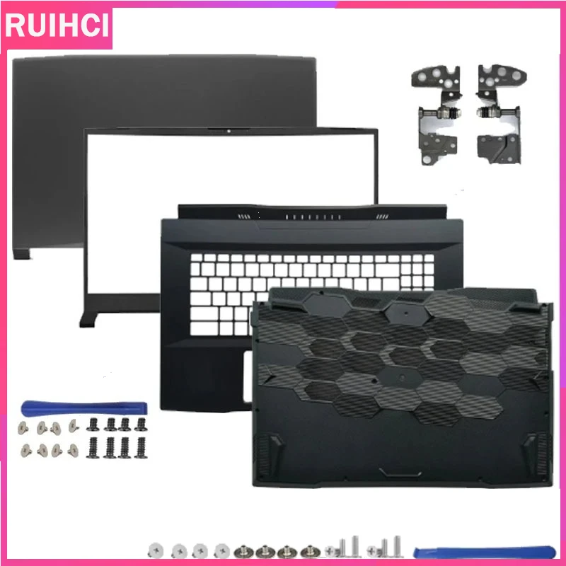 New For MSI Katana GF76 MS-17L1 MS-17L2 MS-17L3 Laptop Accessories Case LCD Back Cover/Front Bezel/Palmrest/Bottom Base/Hinges