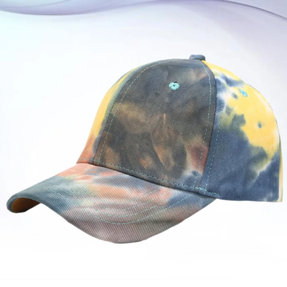 

Cotton Metal Sun-Resistant Beach Travel Hat For Woman Man Durable Outdoor Cap Summer Blue Yellow Design