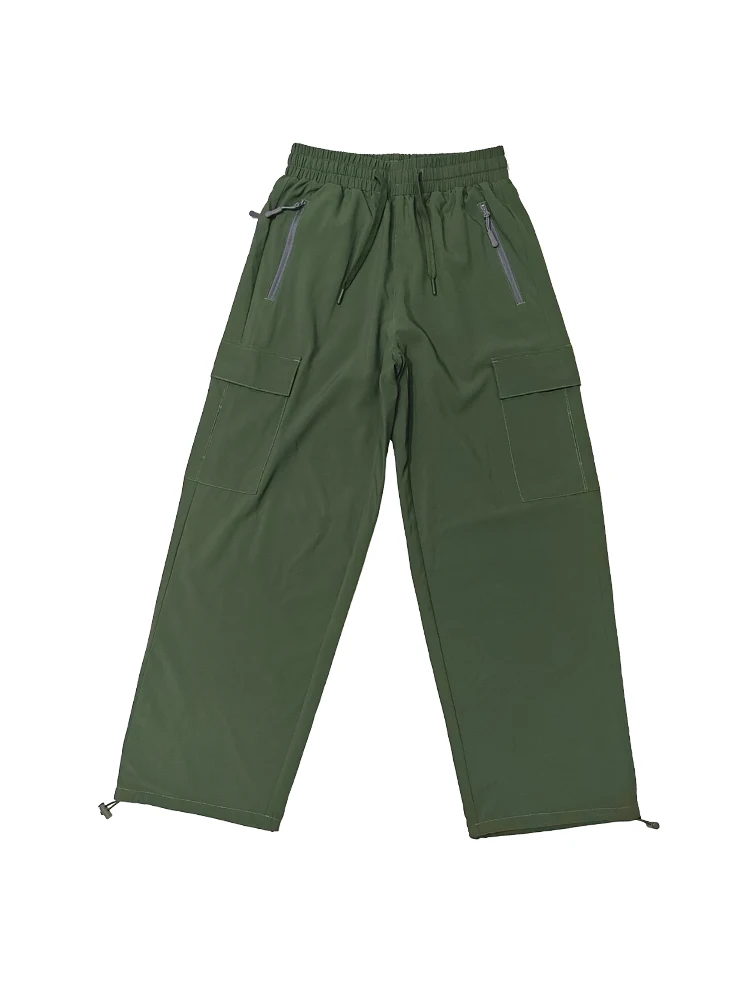 

Summer Thin Qui Dry Multi-ket Work Pants Street Dance Skateboarding Casual Wide Leg Pants Youth Active Sle Loose Fit