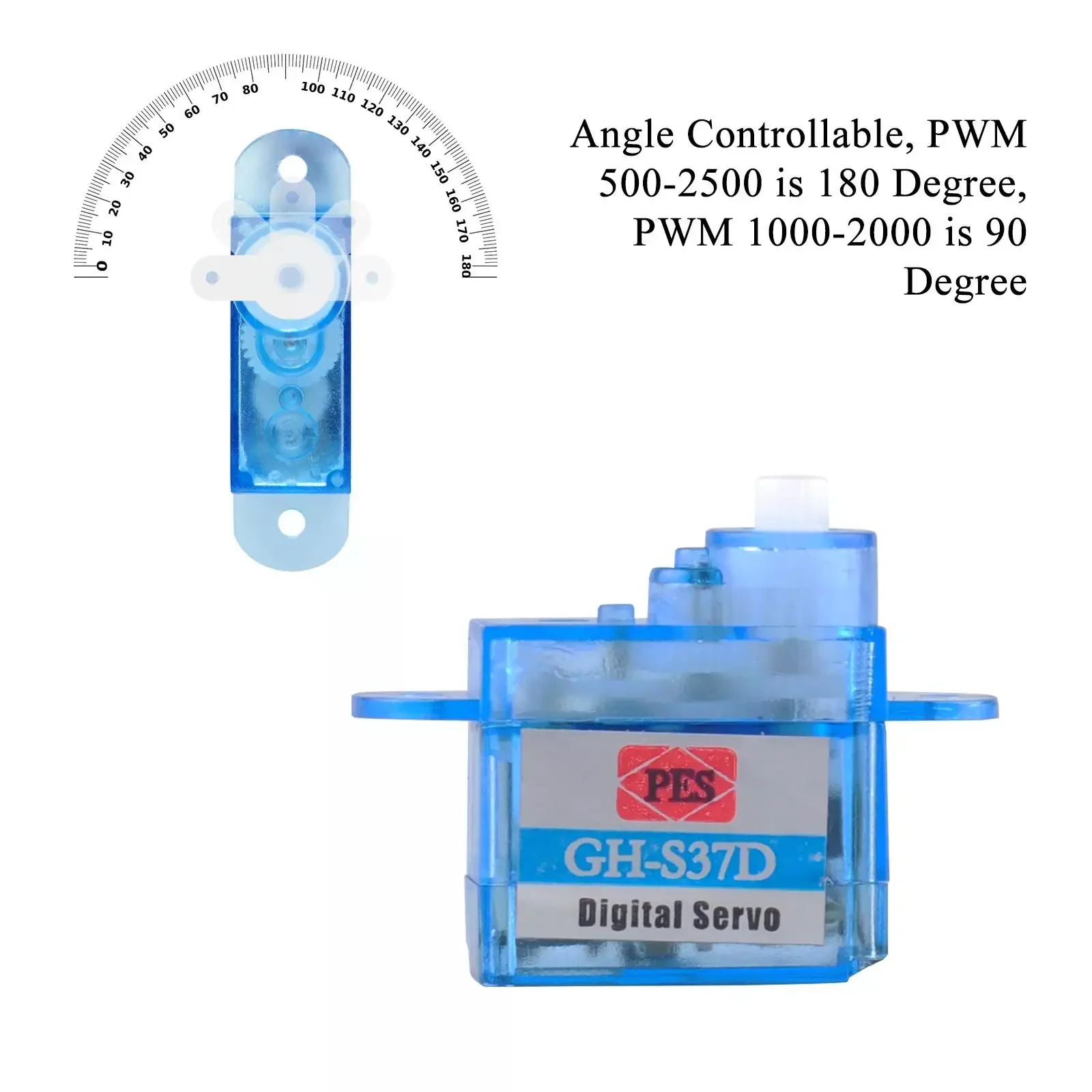 GH-S37D 3.7 جرام أجهزة رقمية دقيقة 90 °   خفيفة للغاية لطائرة RC/طائرة هليكوبتر/قارب للتحكم في محرك سيرفو صغير عالي السرعة