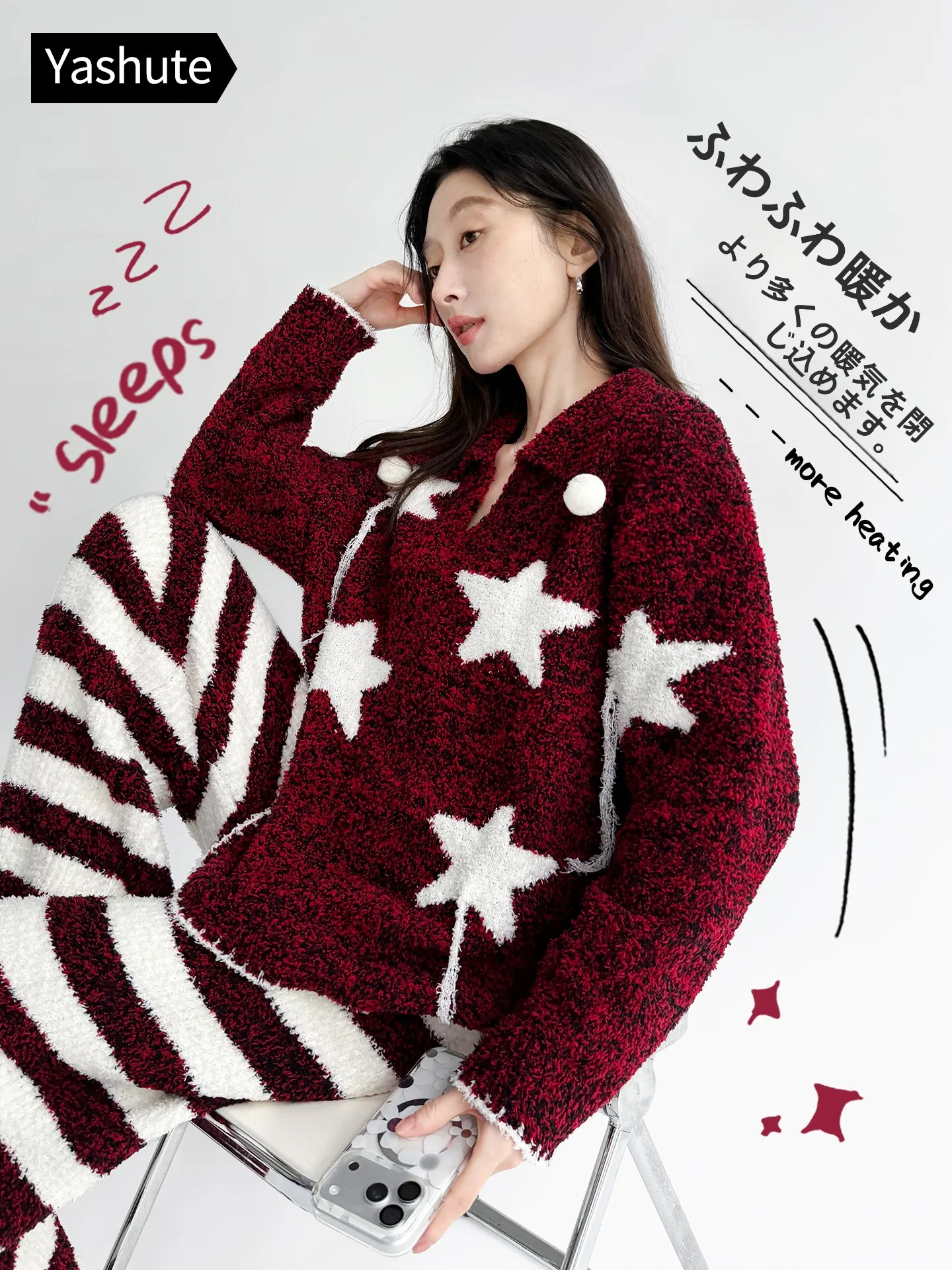 pyjama-d'hiver-thiened-fce-pour-femme-double-de-corail-vetements-chauds-pour-la-maison-ensemble-de-l'annee-du-zodiaque-rouge-coupe-ample-et-longue-sve