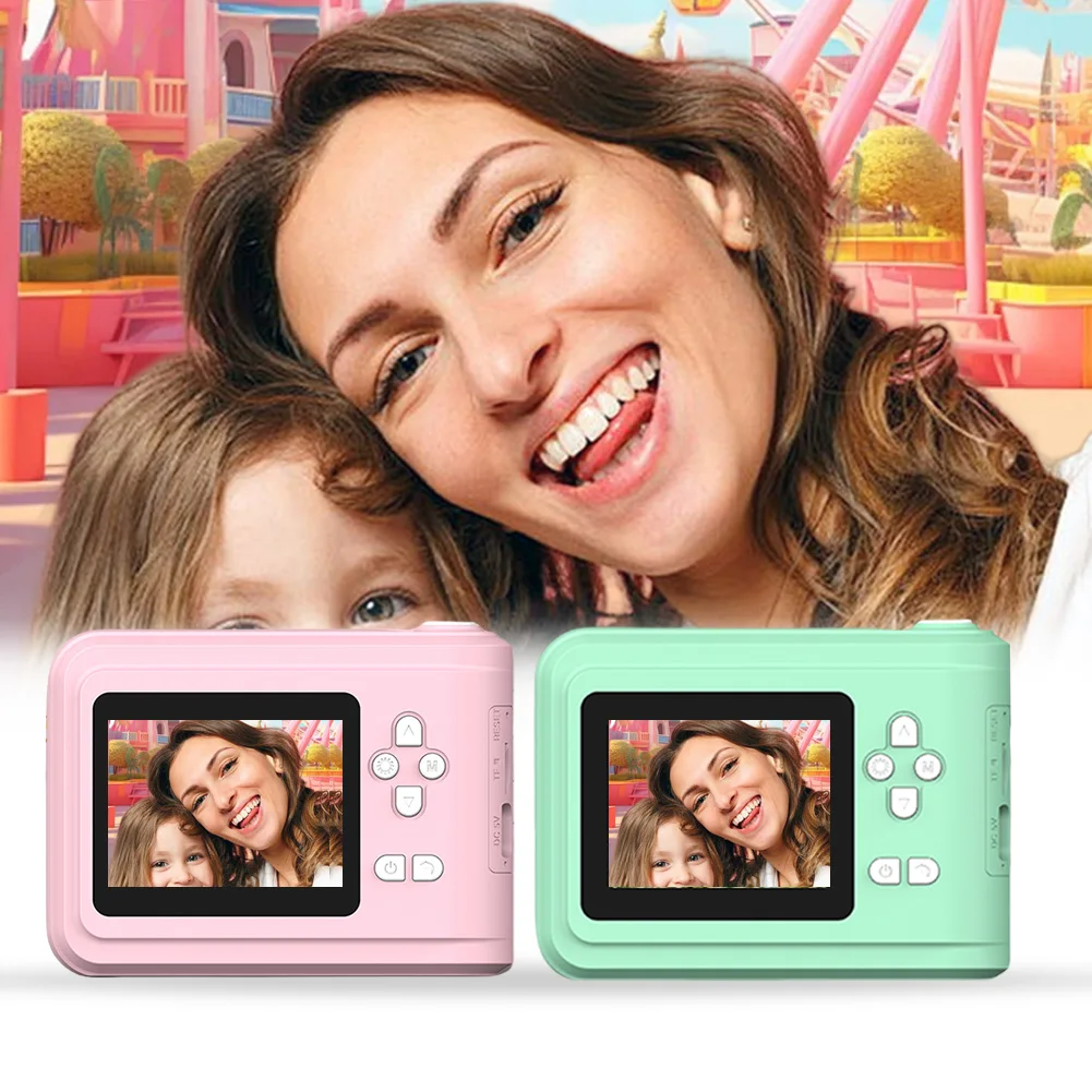 1080P Kids Instant Camera with Print Photo Paper Video Digital Camera Instant Photo Printing Camera for 3-12 Year Old Girls Boys