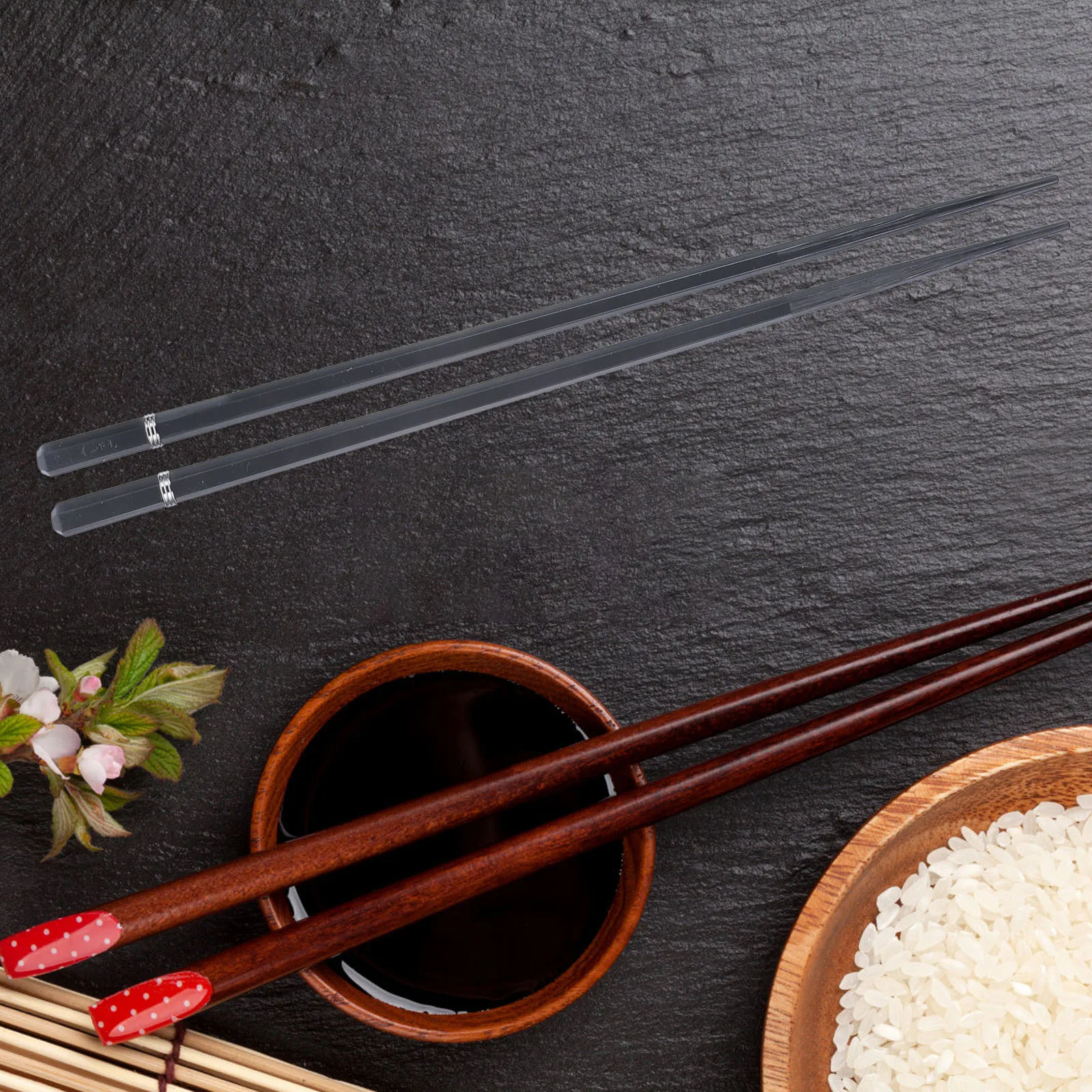 

5Pairs Heat-Resistant Anti-Slip Chopsticks Fiberglass Japanese Chinese Style Reusable Household Kitchen Tool Sushi